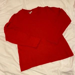 J. Crew Factory red crew neck sweater
